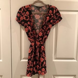 Floral wrap dress